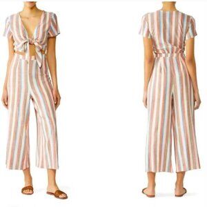 Show Me Your Mumu Val Jumpsuit Shorebert Stripe Size Large